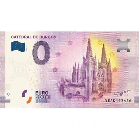 Billet 0 euro Souvenir -  Cathédrale de Burgos 2018