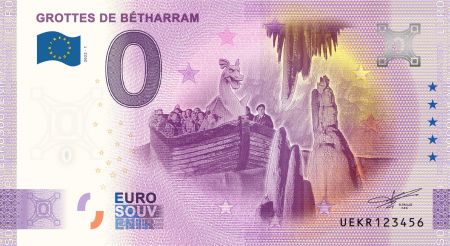 Billet 0 euro Souvenir -  Grottes de Betharam -  France 2022