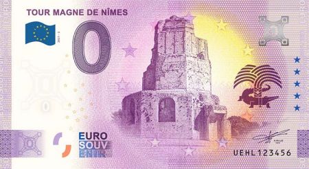 Billet 0 euro Souvenir -  La Tour Magne de Nîmes - 2021