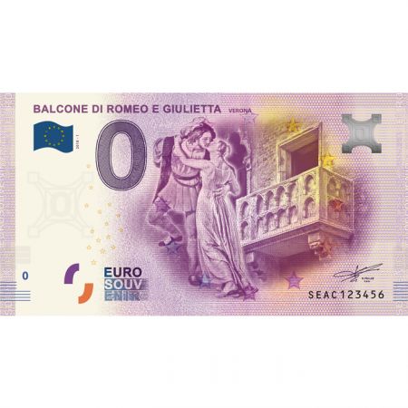 Billet 0 euro Souvenir -  Le balcon de Roméo et Juliette 2018