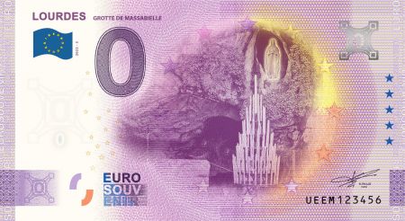 Billet 0 euro Souvenir -  Lourdes -  France 2022