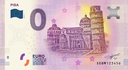 Billet 0 euro Souvenir -  Pise - Italie 2019