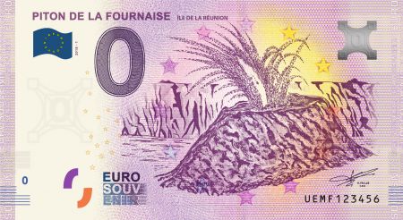 Billet 0 euro Souvenir -  Piton de la Fournaise - la Réunion - France 2018