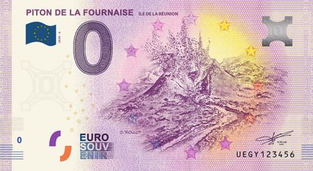 Billet 0 euro Souvenir -  Piton de la Fournaise - la Réunion - France 2020