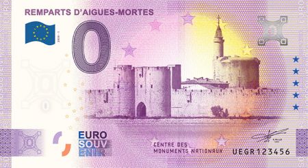 Billet 0 euro Souvenir -  Remparts d\'Aigues-Mortes - France 2020