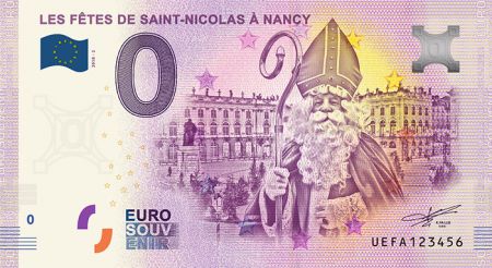 Billet 0 euro Souvenir -  Saint Nicolas Nancy - France 2018