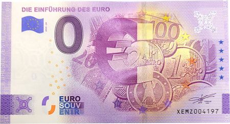 Billet 0 Euro Souvenir - 20 ans de l\'Introduction de l\'Euro - Allemagne 2020