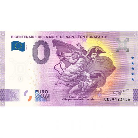 Billet 0 Euro Souvenir - 200 ans de la mort de Napoléon Bonaparte - France 2021