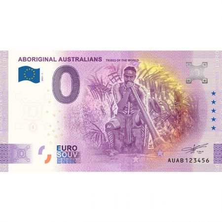 Billet 0 Euro Souvenir - Aborigènes australiens - Peuples du Monde - Australie 2021