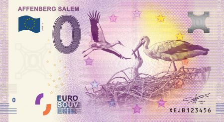 Billet 0 euro Souvenir - Affenberg Salem - Allemagne 2019