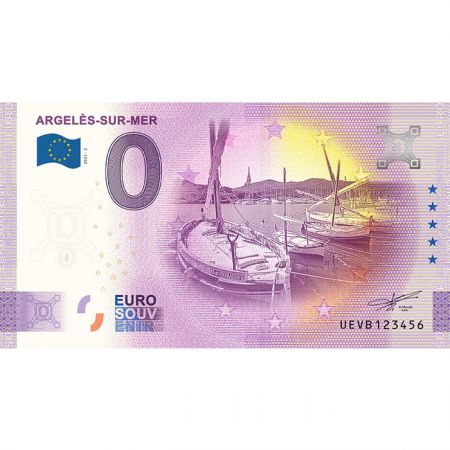 Billet 0 Euro Souvenir - Argelès-sur-Mer - Le Port - France 2021