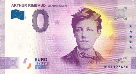 Billet 0 Euro Souvenir - Arthur Rimbaud - France 2021