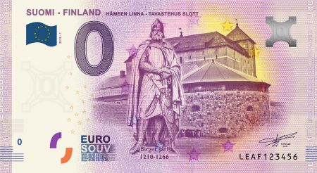 Billet 0 Euro Souvenir - Birger Jarl - Finlande 2018
