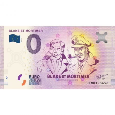 Billet 0 Euro Souvenir - Blake et Mortimer - Belgique 2018