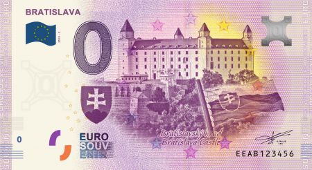 Billet 0 Euro Souvenir - Bratislava - Slovaquie 2019