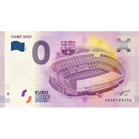 Billet 0 Euro Souvenir - Camp Nou F.C. Barcelone - Espagne 2018