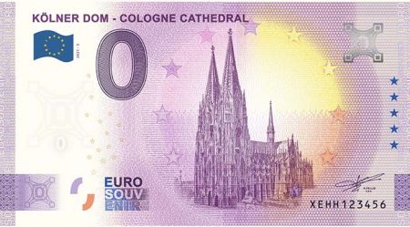 Billet 0 euro Souvenir - Cathédrale de Cologne - Allemagne 2021