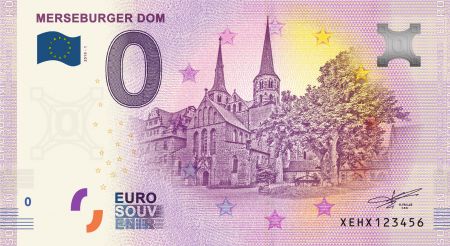 Billet 0 euro Souvenir - Cathédrale de Mersebourg - Allemagne 2019
