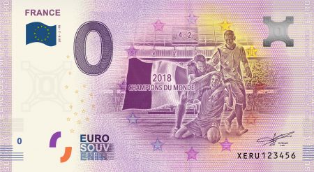 Billet 0 Euro Souvenir - Champions du Monde - France 2018