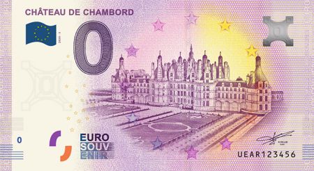 Billet 0 Euro Souvenir - Château de Chambord - France 2020