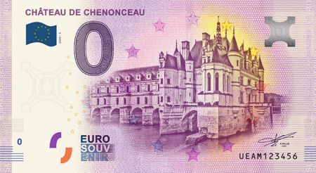 Billet 0 Euro Souvenir - Château de Chenonceau - France 2020