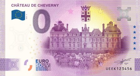 Billet 0 Euro Souvenir - Château de Cheverny - France 2022