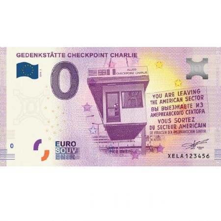 Billet 0 Euro Souvenir - CheckPoint Charlie - Berlin - Allemagne 2020