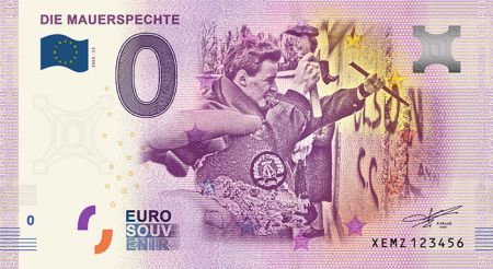 Billet 0 Euro Souvenir - Chute du mur de Berlin 1989 - Allemagne 2020