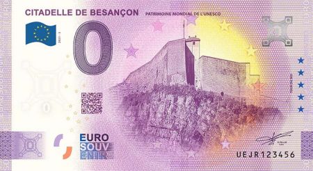 Billet 0 Euro Souvenir - Citadelle de Besançon 2021