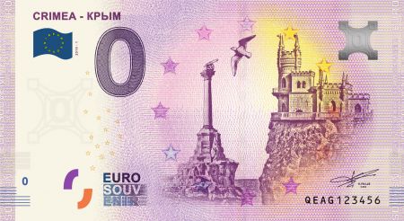 Billet 0 Euro Souvenir - Crimée - Russie 2019