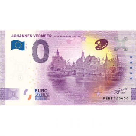 Billet 0 euro Souvenir - Delft - Vermeer - Pays-Bas 2021 (2/6)