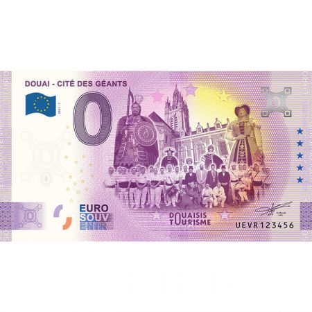 Billet 0 Euro Souvenir - Douai - Cité des Géants - France 2021