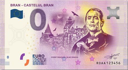 Billet 0 Euro Souvenir - Dracula - Château de Bran - Roumanie 2019