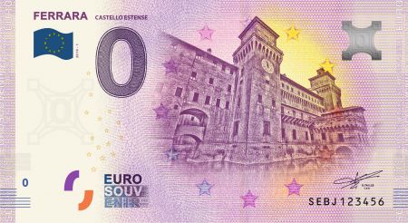Billet 0 Euro Souvenir - Ferrara - Italie 2019