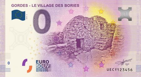 Billet 0 euro Souvenir - Gordes - le village des Bories - France 2019