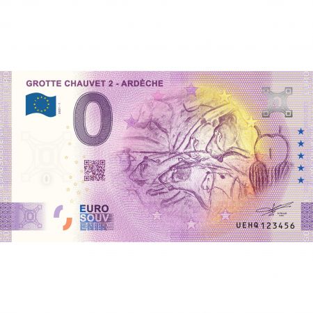 Billet 0 Euro Souvenir - Grotte Chauvet 2 - France 2021