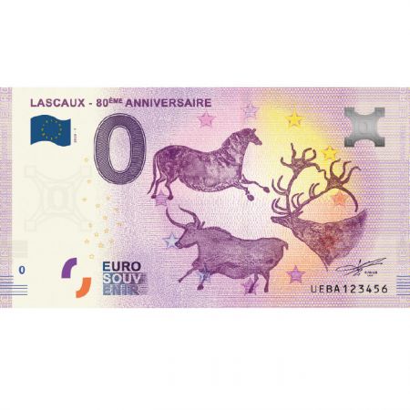 Billet 0 Euro Souvenir - Grottes de Lascaux - France 2020