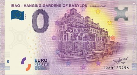 Billet 0 euro Souvenir - Jardins de Babylon - Irak 2019