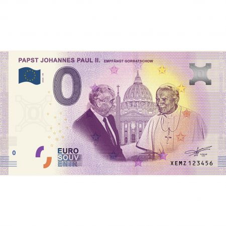 Billet 0 euro Souvenir - Jean-Paul II et Gorbatchev - Allemagne 2021