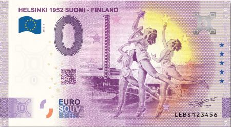 Billet 0 Euro Souvenir - Jeux Olympiques d\'Helsinki 1952 - Les Ballets - Finlande 2022