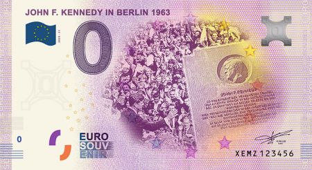 Billet 0 Euro Souvenir - J.F. Kennedy - BERLIN 1963 - Allemagne 2020