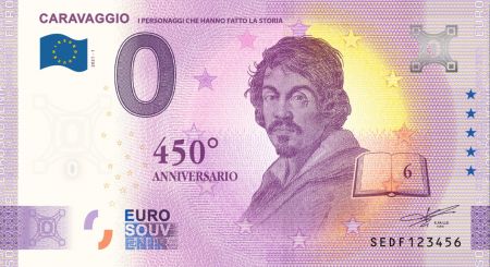 Billet 0 Euro Souvenir - Le Caravage - Italie 2021