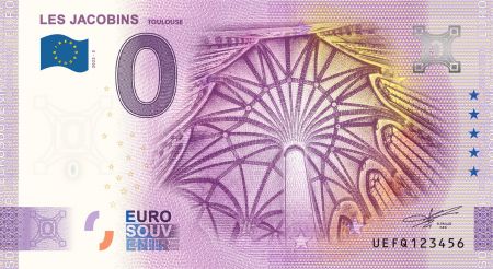 Billet 0 Euro Souvenir - Le Cloître des Jacobins (voûte) - France 2022