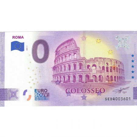 Billet 0 Euro Souvenir - Le Colisée - Italie 2021