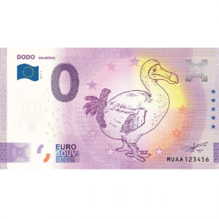 Billet 0 euro Souvenir - Le Dodo - Île Maurice 2021