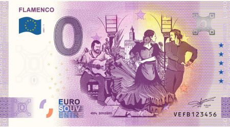 Billet 0 Euro Souvenir - Le Flamenco - Espagne 2021