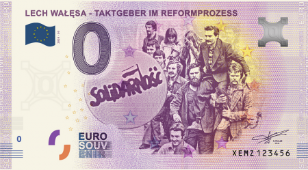 Billet 0 euro Souvenir - Lech Walesa - Solidarnosc - Allemagne 2020