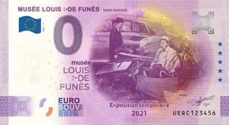 Billet 0 Euro Souvenir - Louis de Funès - Le Corniaud - version Classique- France 2021