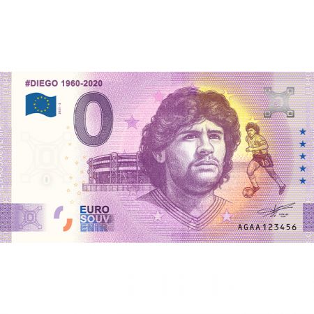 Billet 0 Euro Souvenir - Maradona - Argentine 2021