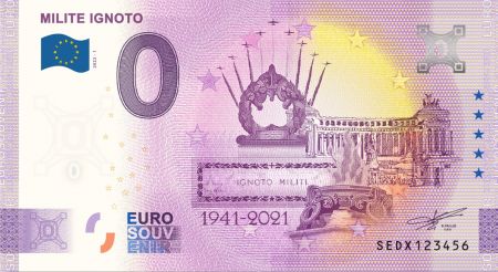 Billet 0 Euro Souvenir - Milite Ignito (Soldat Inconnu) - Italie 2022